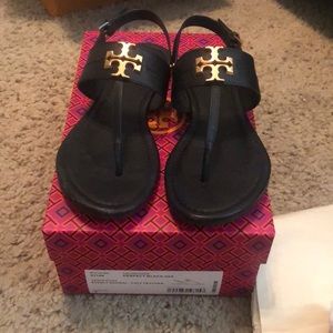 Tory Burch, Everly sandal - black leather, 9